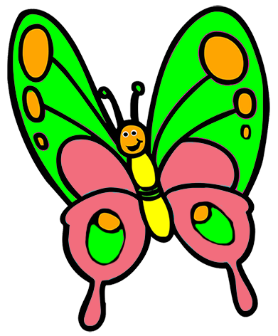 Cartoon butterfly clipart