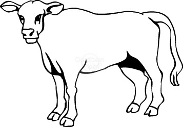 Black and white cow clipart no background