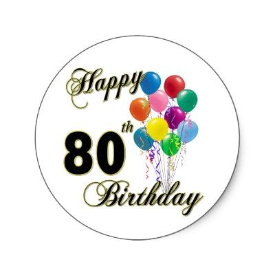 Happy 80th birthday clip art