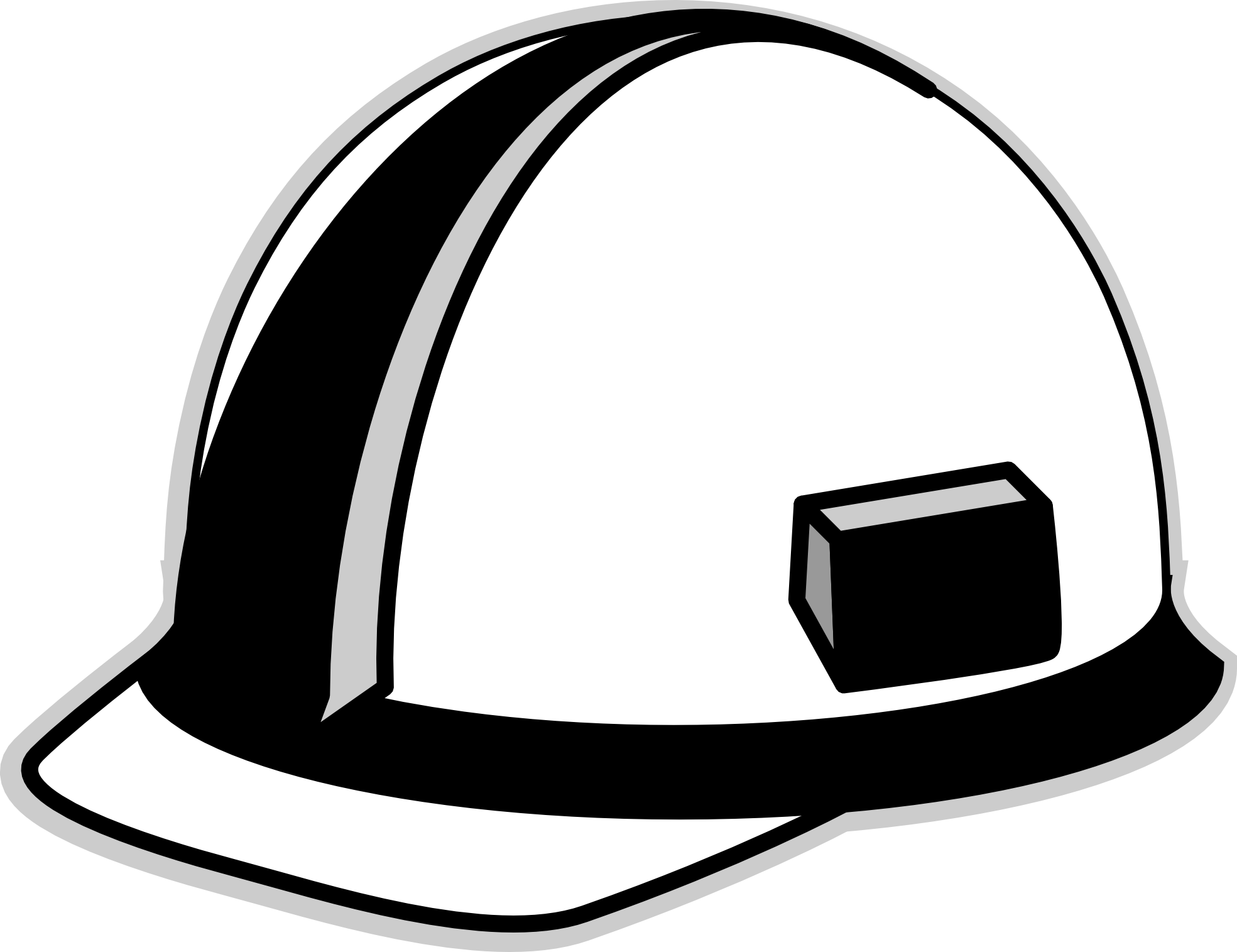 Hard Hat Black White Line Art Scalable Vector Graphics SVG ...