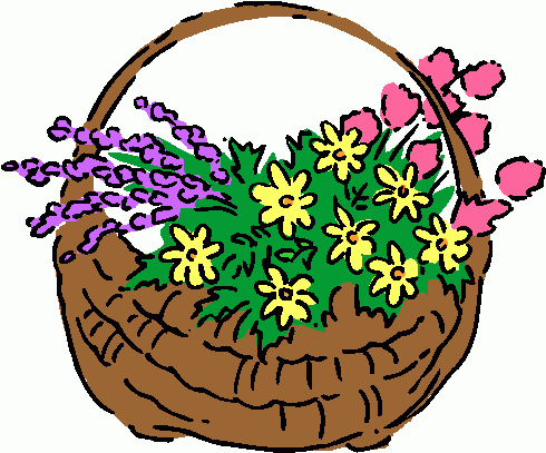 Basket Of Flowers Clipart