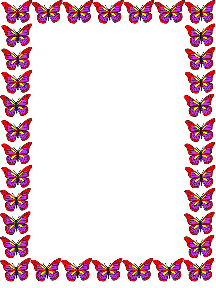 Butterfly A4 Border | Jos Gandos Coloring Pages For Kids