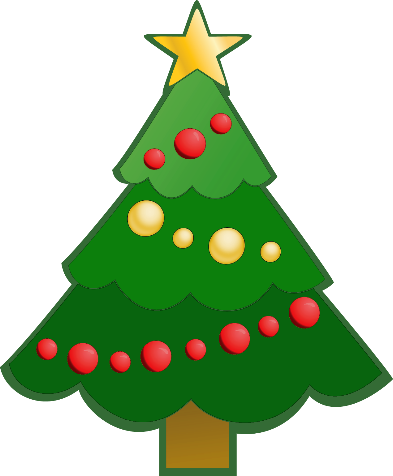 Simple christmas tree clip art