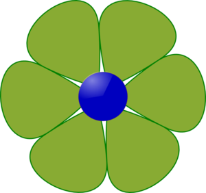 Green Flower Clip Art - vector clip art online ...