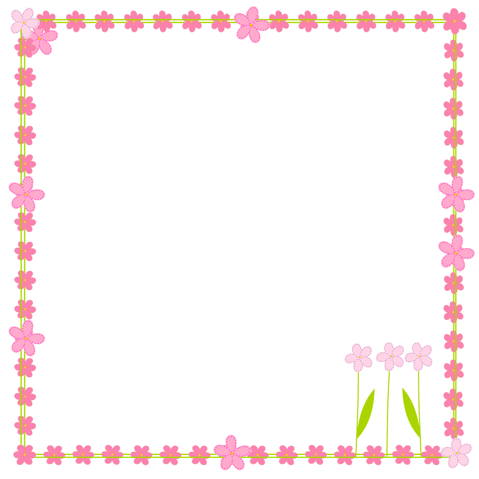 Small Flower Borders Clipart