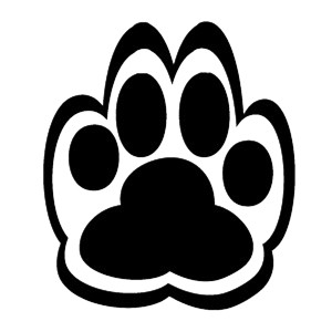 DOG PAW PRINT CAR DECAL STICKER 2 - Pitty Decals