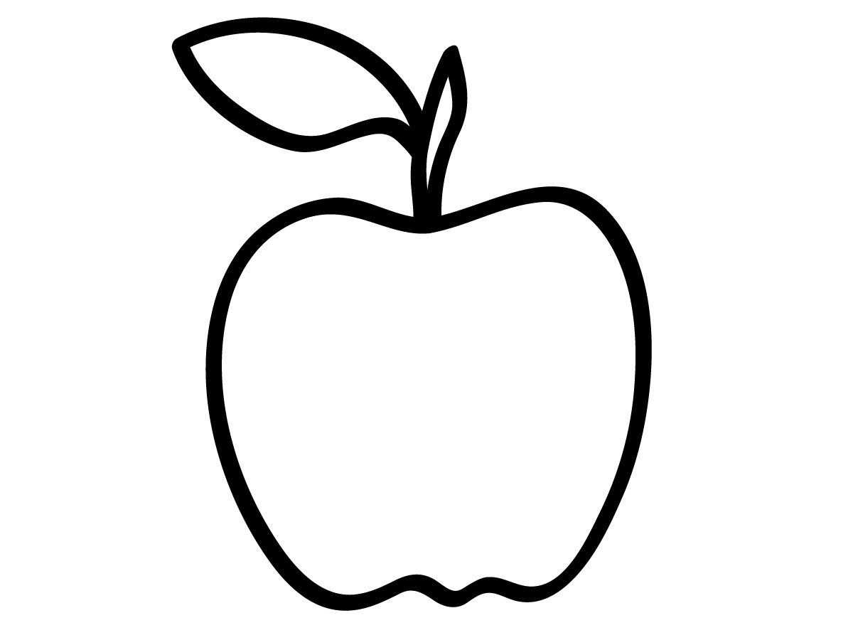 Apple clipart outline