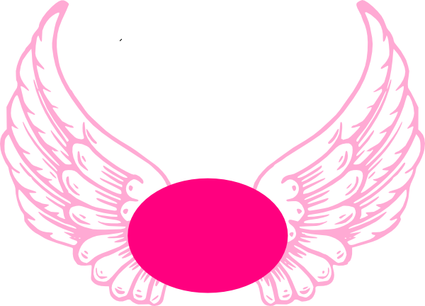 Light Hot Pink Guardian Angel Wings Clip Art - vector ...