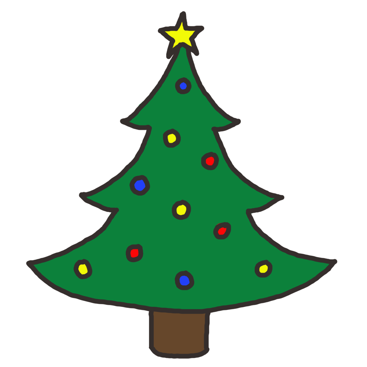 Simple christmas tree clip art