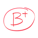 Handwritten B+ clipart