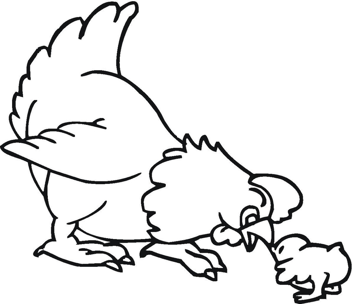 Picture Of Hen In Drawing Clipart - Free to use Clip Art Resource