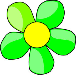 Green Flower clip art - vector clip art online, royalty free ...