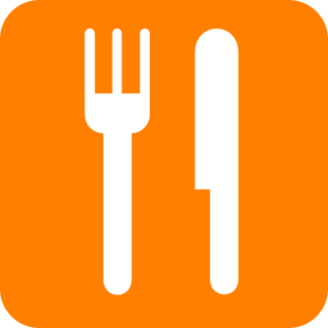 Knife And Fork Orange clip art - vector clip art online, royalty ...