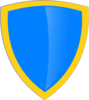 Blue Gold Shield Clip Art