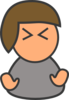 Grey Boy Angry Clip Art