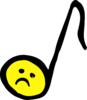 Unhappy Eighth Note Clip Art