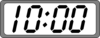 Digital Clock Black & White Clip Art