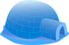 Big Blue Igloo Clip Art