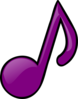 Purple Eighth Note Clip Art