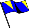 Blue Gold Black Flag Clip Art