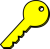 Yellow Key Clip Art