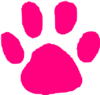 Pink Paw Print Clip Art