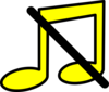 Musical Note Yellow Icon Not Clip Art