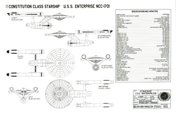 Constitution Class Starship - U.S.S. Enterprise NCC-1701