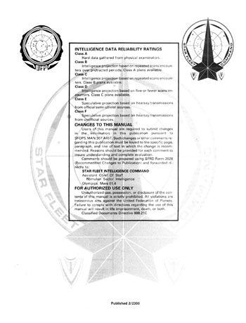 FASA Romulan Ship Recognition Manual