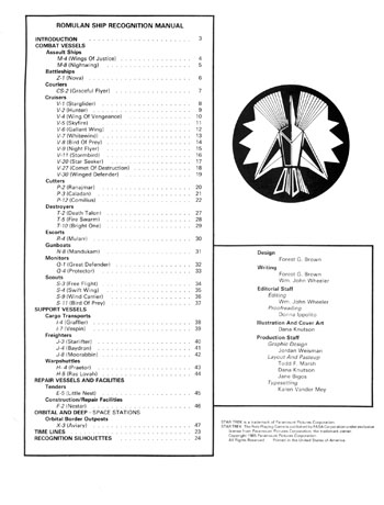 FASA Romulan Ship Recognition Manual