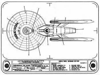 Menahga Class Starship - Outboard Top View