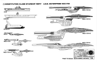 U.S.S. Enterprise NCC-1701 - Constitution Class Starship Refit Blueprints