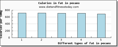 fat in pecans total fat per 100g