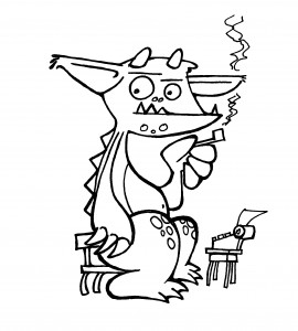 J.R.R. Trolkin - a sample Munchkin legends piece of original art that YOU COULD OWN!