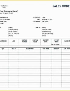 Online Food Order Form Template  Example