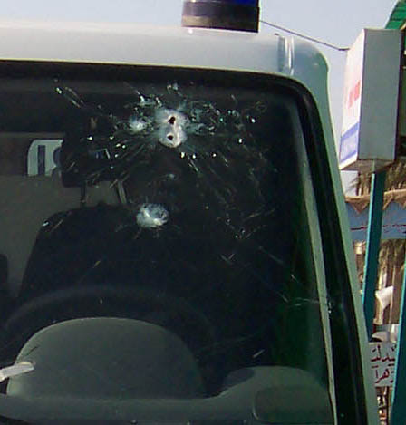 Ambulance shot by snipers in Fallujah