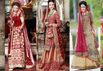 Beautiful Pakistani Bridal Dresses For Barat Day 2017 2018 In Red And Gold Color