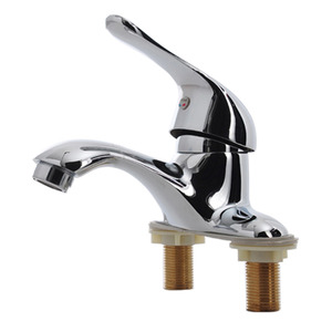 Modern Single Level Handle Two Holes Bathroom Sink Faucet