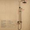 Antique Brass Elevating Automatic Back Outdoor Shower Faucet