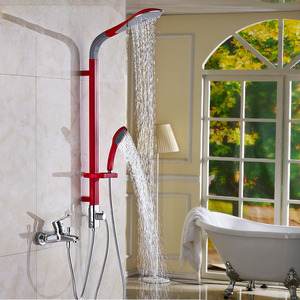 Fashion Red Copper Screen Shower Faucet System