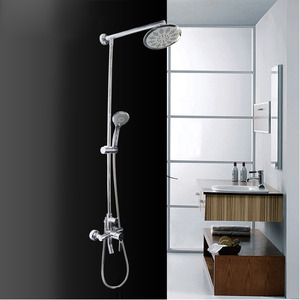 Modern Silver Third Gear Outdoor Shower Faucet System 