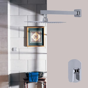 Simple Two Hole Concealed Wall Mount Top Shower Faucet