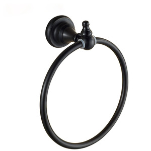 Chic Black Bathroom Towel Rings Oil Rubbed Bronze