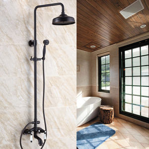 Antique Black Oil Rubbed Bronze Outdoor Bathroom Shower Faucets