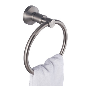 Modern Brushed Nickel Stainless Steel Towel Rings