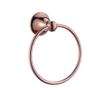 Sleek Rose Gold Brass Towel Rings