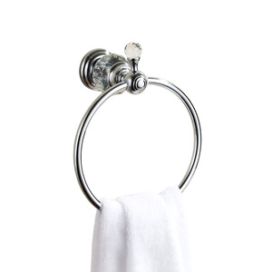 Luxury Crystal Chrome Towel Rings For Bathroom