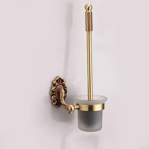 High End Antique Rose Gold Toilet Brush Holder