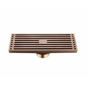 8 inch Long Antique Brass Bathroom Shower Drains