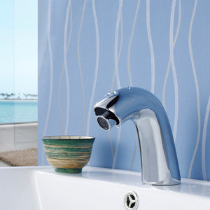 Plug In Chrome Brass One Handle Touchless Bathroom Faucet